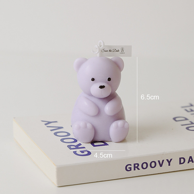 Birthday Handcraft Decoration Handmade Teddy Bear Shaped Candle Scented