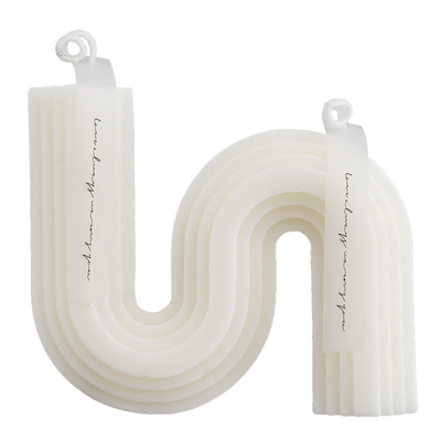 AROMA HOME Luxury Aromatherapy Pink White Soy Wax Scented Candle S Shaped