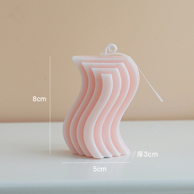 AROMA HOME Luxury Aromatherapy Pink White Soy Wax Scented Candle S Shaped