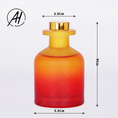 Home Decor Fragrance Gradient Essence Oil Aroma Reed Diffuser With Box