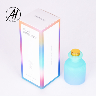 Home Decor Fragrance Gradient Essence Oil Aroma Reed Diffuser With Box
