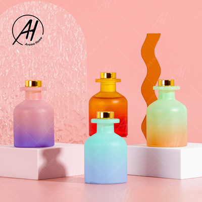 Home Decor Fragrance Gradient Essence Oil Aroma Reed Diffuser With Box