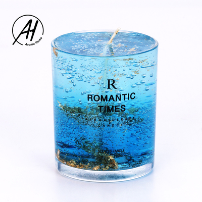 Glass Jar Crystal Gel Flower Jelly Wax Scented Candles Romantic Handmade