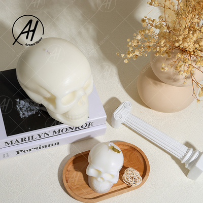 Halloween Scented Luxury Skull Shaped Craft Soy Wax Candle Decorative Gift