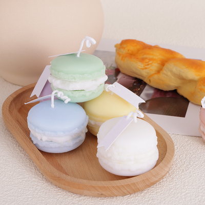 Safe Unique Macaron Handmade Scented Candles With Delicate Colors