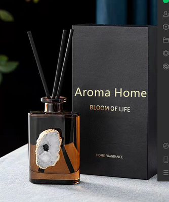 AROMA HOME Amber Crystal Essential Oil Reed Diffuser Sets 180ml For Bedroom