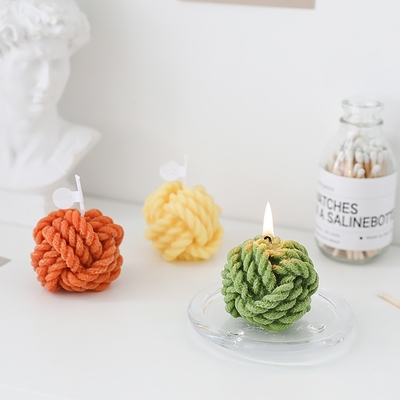 AROMA HOME Custom Woolen Ball Design Yarn Coarse Wool Ball Candle Aromatherapy