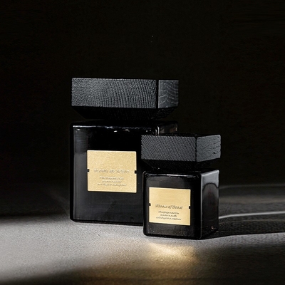 Square Luxury Black Glass Home Fragrance Reed Diffuser 500ml For Holiday