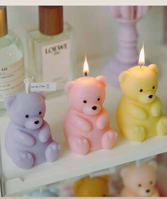 AROMA HOME DIY Cute Teddy Bear Shaped Scented Candle Customized