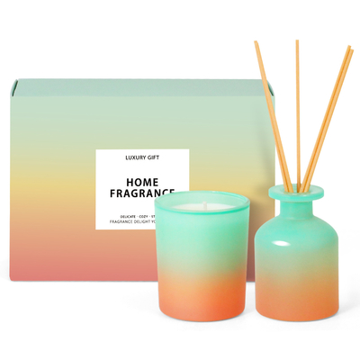 In Stock Handmade Custom Pink Gradient Color Decorative Scented Candle Gift Set