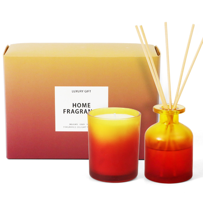 In Stock Handmade Custom Pink Gradient Color Decorative Scented Candle Gift Set