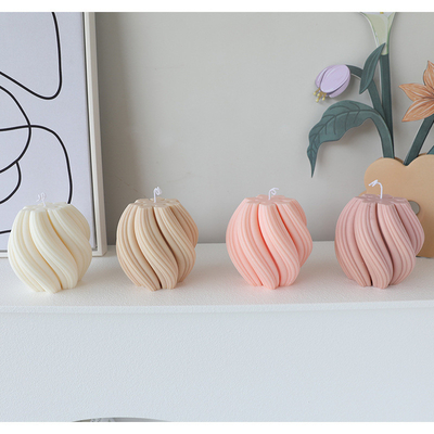Aroma Home Unique Stock Vortex Shape Soybean Wax Scented Candle For Weddings Hotel