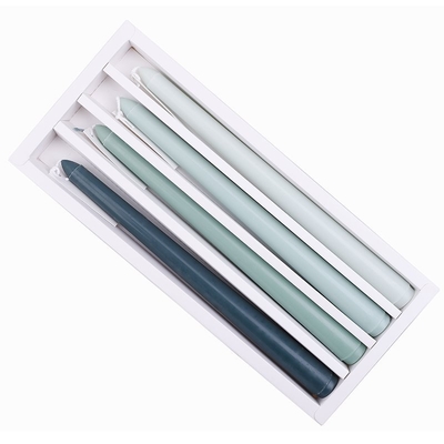 Handmade Smokeless Gradient Color Tall Taper Dinner Wax Scented Candles With Cotton Wicks