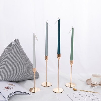 Handmade Smokeless Gradient Color Tall Taper Dinner Wax Scented Candles With Cotton Wicks