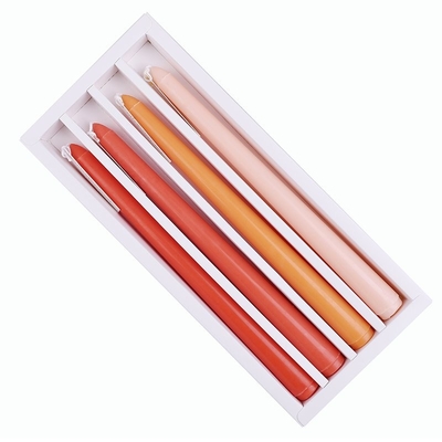Handmade Smokeless Gradient Color Tall Taper Dinner Wax Scented Candles With Cotton Wicks