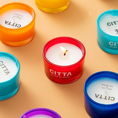 Luxury Soy Wax D Opamine Gift Box Colorful Decorating Glass Scented Candle 7pcs
