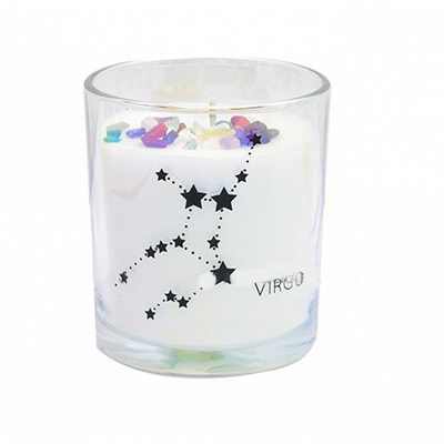 Wholesale Soy Wax Luxury Custom glass printing Scented candle jar