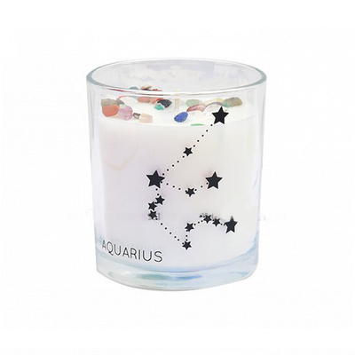 Wholesale Soy Wax Luxury Custom glass printing Scented candle jar