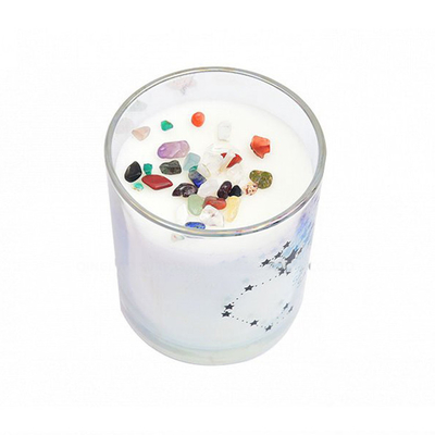 Wholesale Soy Wax Luxury Custom glass printing Scented candle jar