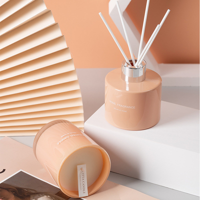Scented Beeswax Candle Reed Diffuser Home Fragrance Gift Set With Sticks 150g