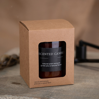 Eco Friendly Private Label Essential Oil Candles Amber Glass Candle 4 Oz