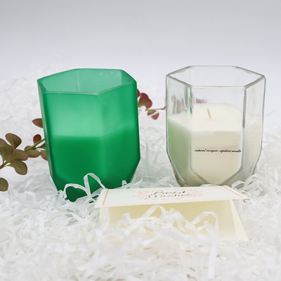 Aroma Home Soy Wax Scented Candle With Customized Hexagon Candle Jar For Home Decoration