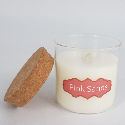 8oz Peppermint Eucalyptus Natural Wax Scented Candles With Cork Lid