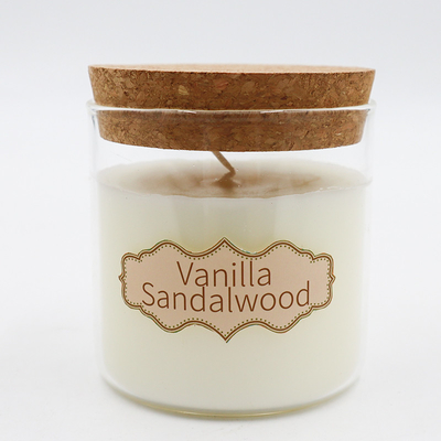 8oz Peppermint Eucalyptus Natural Wax Scented Candles With Cork Lid
