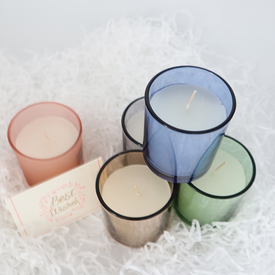 2022 Aroma Home Simple Colorful Glass Soy Wax Scented Candle