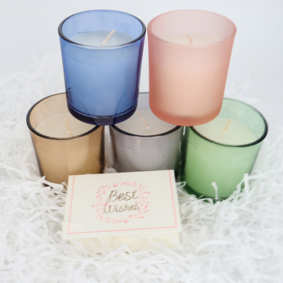 2022 Aroma Home Simple Colorful Glass Soy Wax Scented Candle