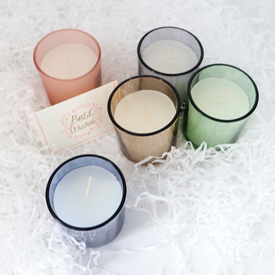 2022 Aroma Home Simple Colorful Glass Soy Wax Scented Candle