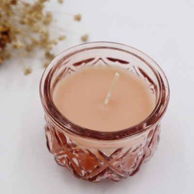 2022 Aroma Home Luxury Colorful Glass Soy Wax Scented Candle