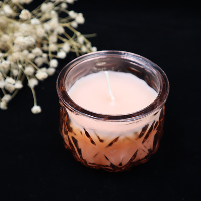 2022 Aroma Home Luxury Colorful Glass Soy Wax Scented Candle