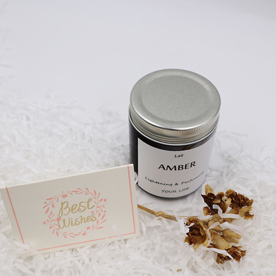 ODM Amber Glass Canning Mason Jar Candle For Aromatherapy Focus