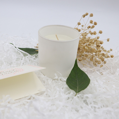 Aroma Home Simple Private Label  White Scented Soy Wax Candles