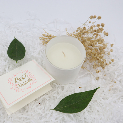 Aroma Home Simple Private Label  White Scented Soy Wax Candles