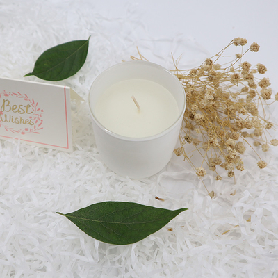 Aroma Home Simple Private Label  White Scented Soy Wax Candles