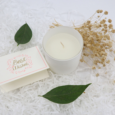 Aroma Home Simple Private Label  White Scented Soy Wax Candles