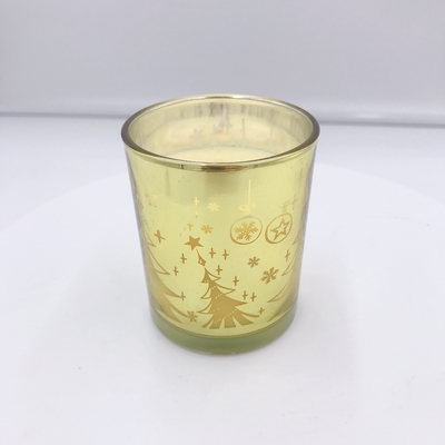 Homemade Yellow Electroplating Aroma Home Candle For Aromatherapy