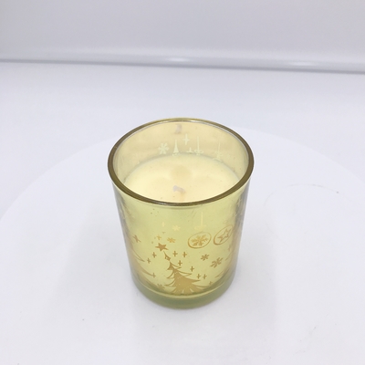 Homemade Yellow Electroplating Aroma Home Candle For Aromatherapy