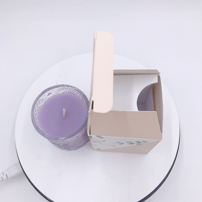 SGS Organic Purple Essential Oil Aroma Home Candle With Gift Box 120g