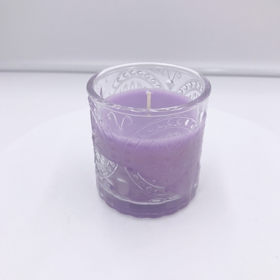 SGS Organic Purple Essential Oil Aroma Home Candle With Gift Box 120g