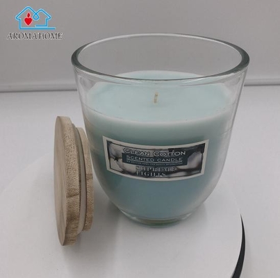 Blue Oval Glass Large Outdoor Citronella Candles For Bugs