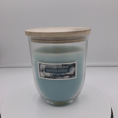 Blue Oval Glass Large Outdoor Citronella Candles For Bugs