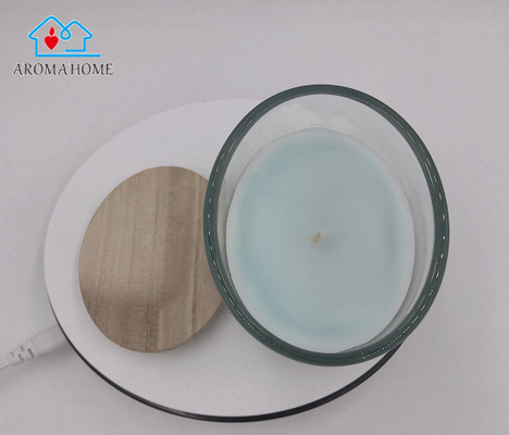 Blue Oval Glass Large Outdoor Citronella Candles For Bugs