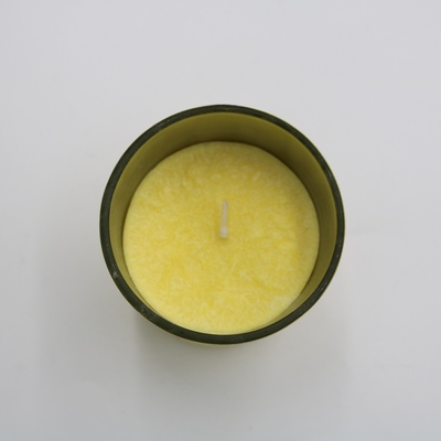 9cl Yellow Electroplated Glass Jar Scented Candle With Cracked Pattern