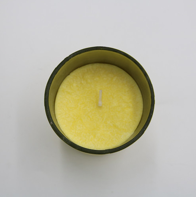 9cl Yellow Electroplated Glass Jar Scented Candle With Cracked Pattern