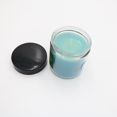 Aroma Home therapeutic Blue Glass Jar Scented Candle 3 Oz for Aromatherapy