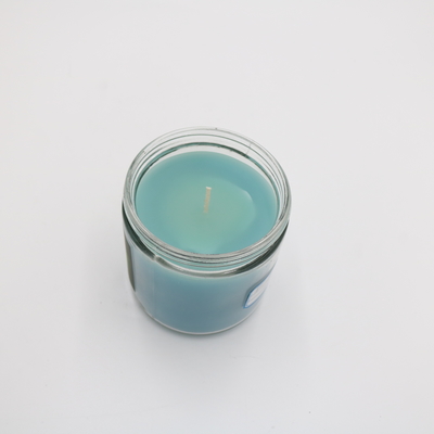 Aroma Home therapeutic Blue Glass Jar Scented Candle 3 Oz for Aromatherapy