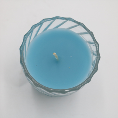 OEM Natural Blue Recycled 3 Oz Jar Candles in Hurricane Glass